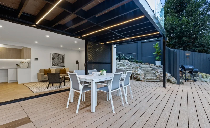 Outdoor patio makeover as part of North Sydney home improvements